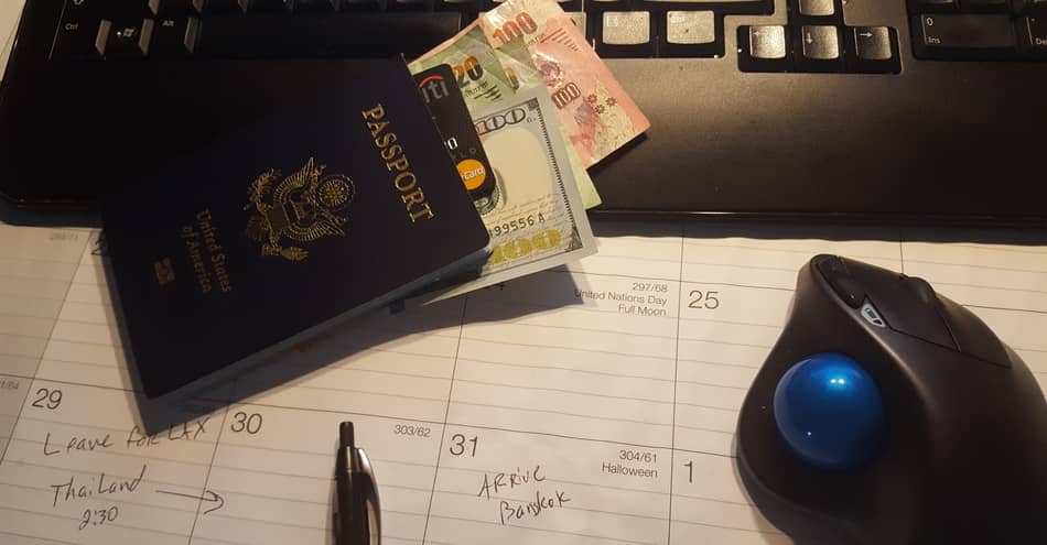 cash, credit card in Thailand